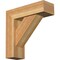 Ekena Millwork Traditional Block Rough Sawn Bracket w/ Offset Brace, Western Red Cedar, 6"W x 18"D x 18"H BKT0604X18X18TRA05RWR - alternate 1